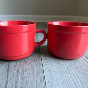 Royal Norfolk Red Jumbo Soup Mugs Set Of 2